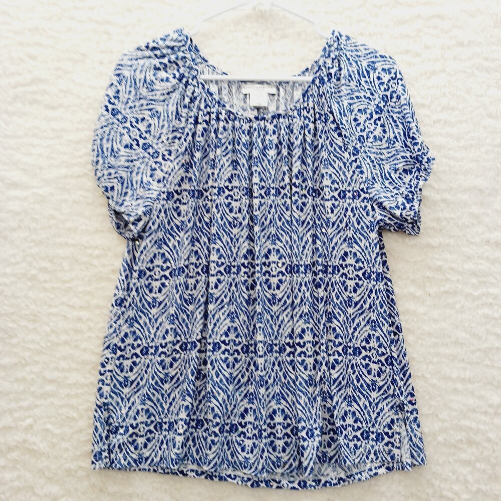 Blouse Sequin Navy On Off Shoulder Boho Retro Cottagecore Whimsycore Size PXL